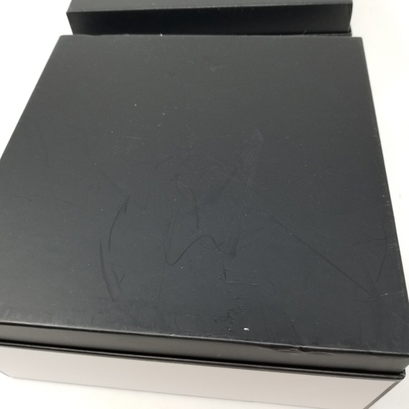 Chanel EMPTY Gift Boxes Lot 2 Medium Black White Keepsake Container 8.5" Square - Picture 3 of 15